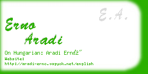 erno aradi business card